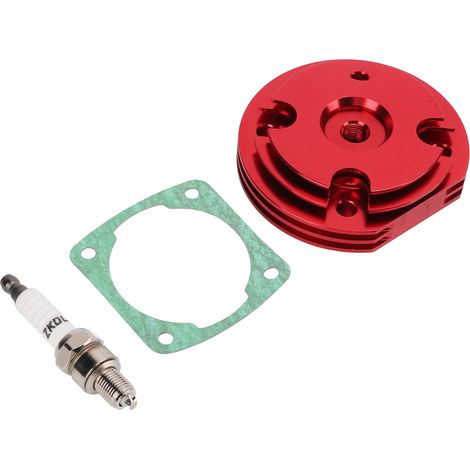 Kit de joint de culasse et de bougie d'allumage en alliage d'aluminium usiné CNC pour vélo motorisé à moteur 2 temps 66cc, 69cc et 80cc (1/5)