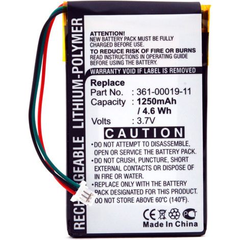 NX - Batterie GPS compatible Garmin 3.7V 1250mAh - 361-00019-11361-00019-40 (1/4)