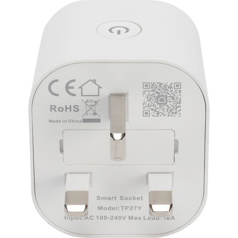 Prise intelligente WIFI compatible Alexa, prise connectée UK 110-240V, contrôle vocal et à distance, prise programmable pour maison connectée (1/5)