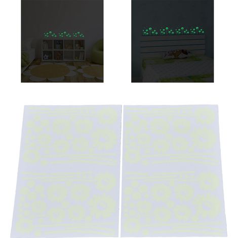 Autocollants phosphorescents, stickers muraux lumineux, stickers adhésifs, stickers phosphorescents pour chambres d'enfants et chambres à coucher, stickers décoratifs, chrysanthèmes phosphorescents. (1/5)