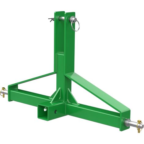 Attelage 3 points Catégorie 1 pour tracteur – Récepteur 2" et boule 3 tailles (1-7/8", 2", 2-5/16") – Capacité 10 000 lb – Acier renforcé – Montage rapide – Compatible Kubota, Mahindra, Ford – Finitio (1/5)