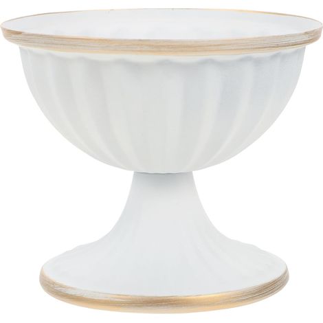 Eisen Blumentopf in Weiß für Tischdeko zur Hochzeit