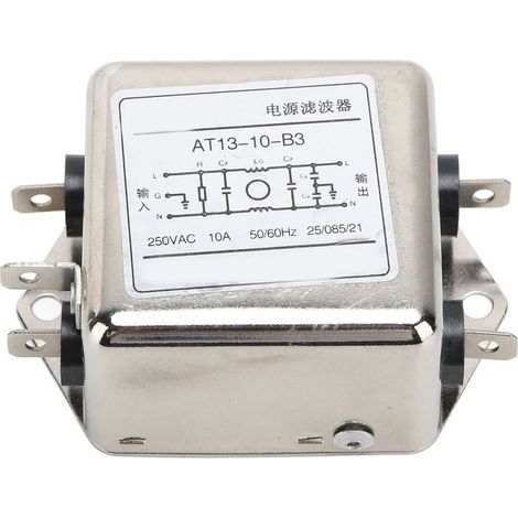 Conditionneur de ligne résistant aux interférences électromagnétiques EMI, filtre de puissance 250VAC 10A (1/5)