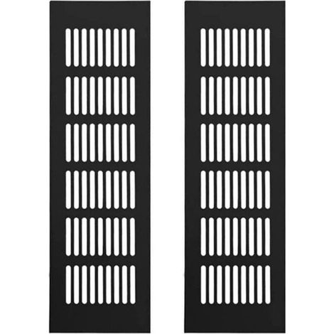 Grille Aération Aluminium 2 Pièces Grille d'Aeration Grille de Rectangulaire Grille d'Aeration en Alliage Grille Daération Extérieure 250 X 80mm