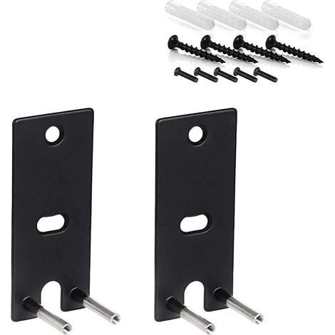 1 Pair Steel Wall Brackets for Bose OmniJewel Lifestyle 650 Speaker (Black) (1/5)