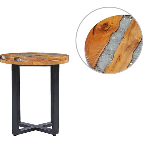 Maison Exclusive - Couchtisch 40 x 45 cm Massivholz Teak und Poly