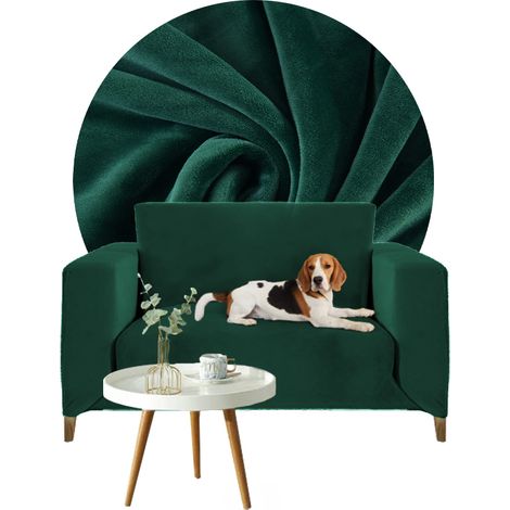 FODERA PER DIVANO, divano 1 posto, VELLUTO VERDE