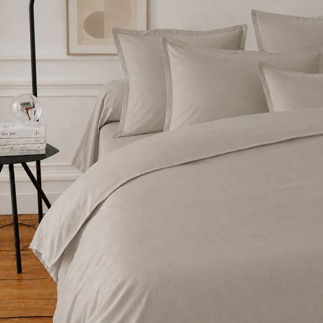 Parure de lit coton uni ALTO Taie 50x70 cm 140x200 cm (1/5)