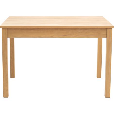 Mesa para cocina, comedor extensible Md-Sofia acabado roble natural, 120/160cm(ancho) 75cm(altura) 80cm(fondo).