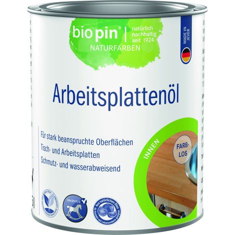 Biopin Naturfarben Arbeitsplattenhartöl 500 ml farblos Holzschutzmittel