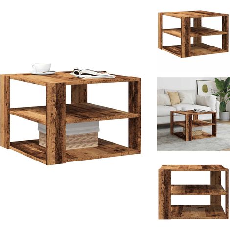Couchtisch Altholz-Optik 58x58x40 cm Holzwerkstoff - Couchtisch - Couchtische - Beistelltisch - Sofatisch (1/5)