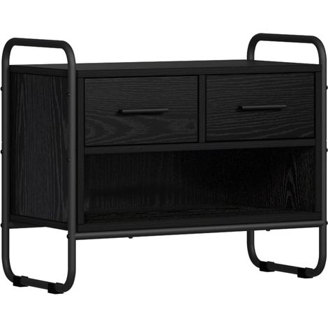 TV Cabinet 60 x 30 x 50 cm Black Oak Engineered Wood vidaXL (1/5)
