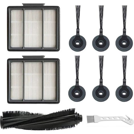 Lot de 10 brosses latérales de rechange pour aspirateur robot Shark Ion R85, RV850, S86, S87, S88, R71, R72, R75, RV761, RV771 et AV753 : 1 brosse principale, 2 filtres, 6 brosses latérales et 1 bross (1/5)