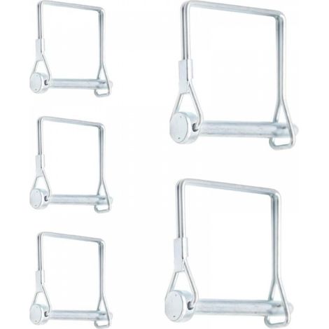 Lot de 5 broches de prise de force carrées robustes de 6 x 50 mm pour remorque, agriculture (1/5)