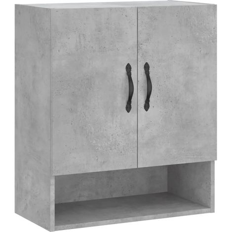 Armario mural práctico con amplio espacio de almacenamiento 60 x 31 x 70 cm fabricado en madera de ingeniería en color gris hormigón 020048762 (1/5)