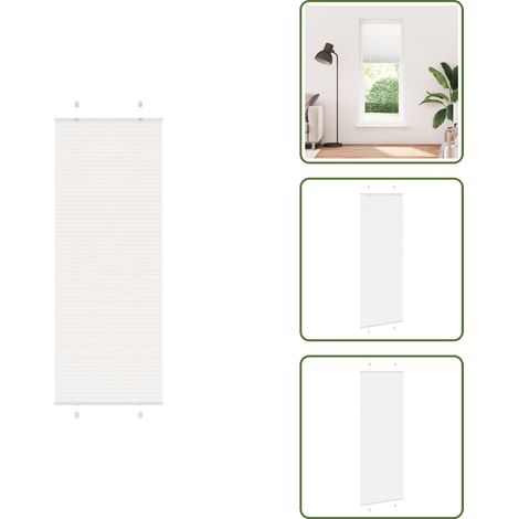 vidaXL Plissee Weiß 70x200 cm Stoffbreite 69,4 cm Polyester (1/5)