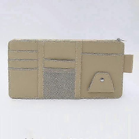 Organisateur de pare-soleil de voiture 2025 (1 pièce) - Accessoires intérieurs auto - Pochette de rangement pour documents - Porte-stylo (1/5)