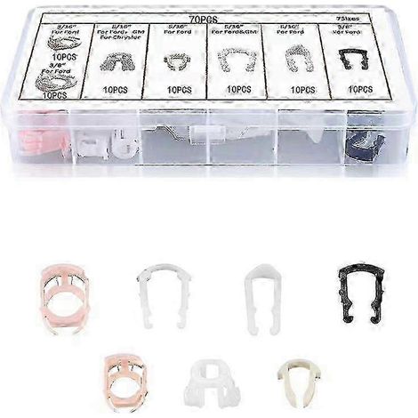70 colliers de serrage pour conduites de carburant : Kit d'assortiment de colliers de serrage pour conduites de carburant - Installation facile - Conception de précision pour l'entretien automobile 2 (1/3)