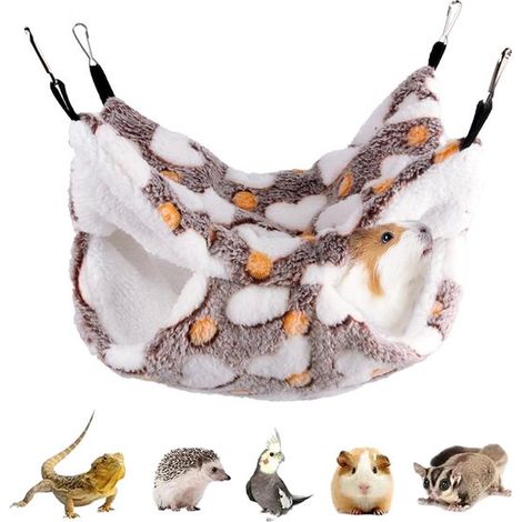 Amaca per piccoli animali, morbida amaca invernale per dormire per porcellini d'India, furetti, criceti, ricci, cincillà, amaca da gioco, per dormire (1/5)