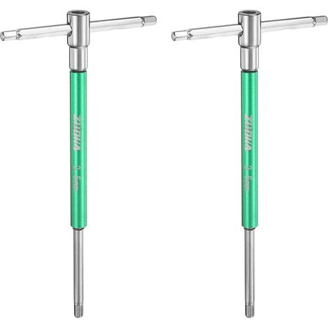 2pcs Clé Hexagonale À Poignée Coulissante En T 3.5mm Métrique (1/5)