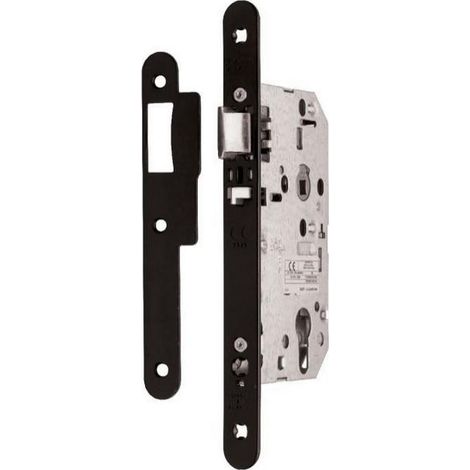 Serratura di emergenza D457 VACHETTE - asse 50 mm - piastra reversibile - nero destro - 14497000 (1/4)