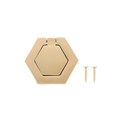 1 lote de tiradores hexagonales de latón decorativos para muebles y armarios, elegantes, color dorado (1/5)