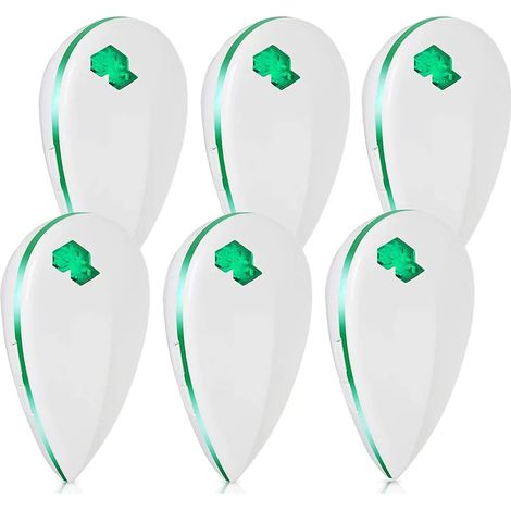 Répulsif À Ultrasons 6 Pack – Anti Souris, Rats et Araignées – Anti Moustique Électronique avec 3 Modes Intelligents & Veilleuse – Protection Maison Saine, sans Produits Chimiques