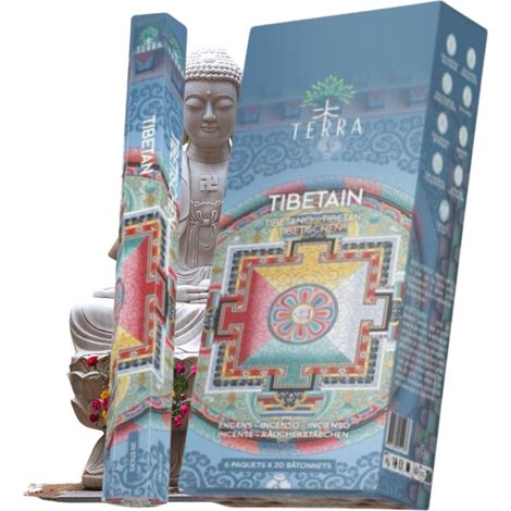 Bastoncini di incenso tibetano Terra, 20 pezzi. (1/4)