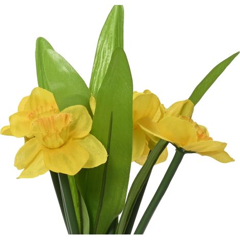 EVERLANDS Mini-Osterglocken Gelb Ø 5,5 cm 25 cm 7er Bund - Kunstblumen