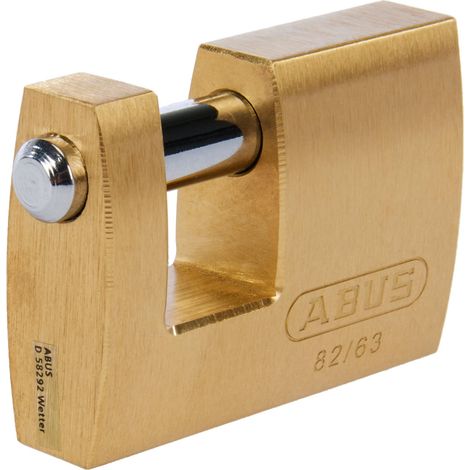 ABUS 11571 82/63mm Monoblock Brass Shutter Lock with Keyed Alike 8501