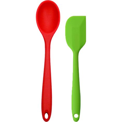 Ensemble Ustensiles Cuisine - Acier Inoxydable Et Silicone - Pour Cuisson Et Service - Lot De 2 (1/5)