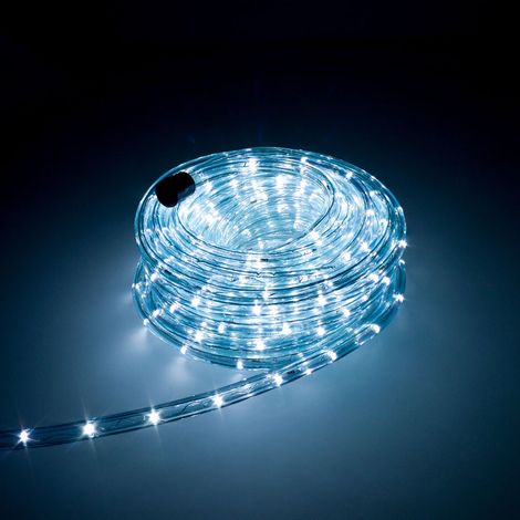 LED Lichtschlauch Komplett Set mit Zubehör Lichterkette Beleuchtung F3 LED für Drinnen/Draußen Weihnachten Beleuchtung Dekoration Lichterschlauch, Kaltweiß 5m
