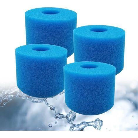 4 pièces Filtre Spa Éponge Filtrante pour Type S1, Remplacement Lavable pour Outil de Nettoyage de Cartouche de Cartouche de Papier Filtre de Type S1, 7,2 x 10,8 x 10,8 cm (1/5)