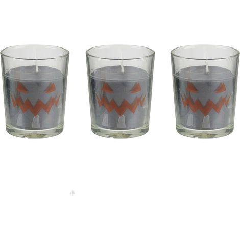 Lot de 3 bougies parfumées Vanille HALLOWEEN Sawn (1/2)