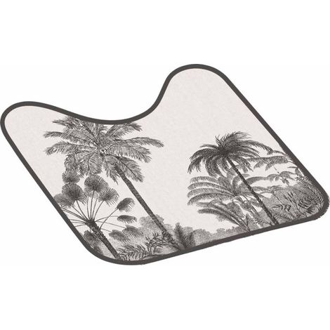 Tapis Contour WC "Cocoty" 45x45cm Noir & Blanc (1/2)