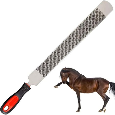 Bardusch-Râpe à sabots de 20,32 cm pour chevaux, en acier au carbone, double face avec poignée, tête ronde, outil de râpe à sabots pour chevaux, soin des sabots pour chevaux