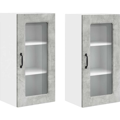 Maison Exclusive - Pannello lavastoviglie Kalmar 2 pcs Grigio cemento