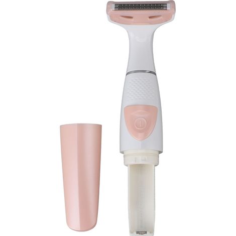 Tondeuse bikini femme étanche multifonction utilisable sur peau sèche ou humide, pour l'épilation des aisselles, des jambes et des bras. (1/5)