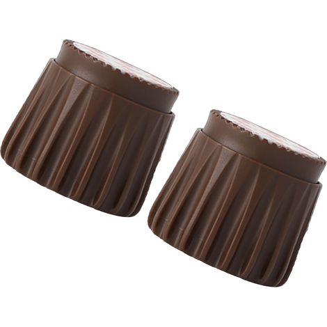 Lot de 2 butées de lit murales anti-collision en ABS, sans perçage, rotatives et silencieuses, pour la maison, marron, petite taille