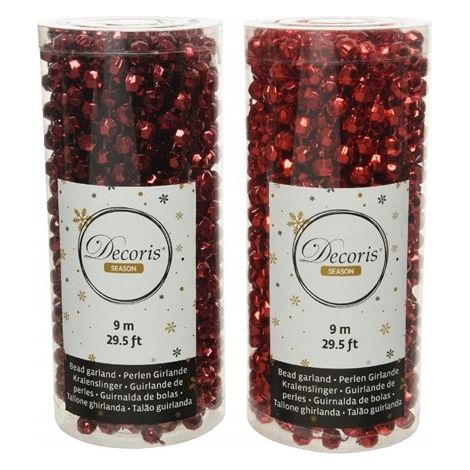 Fil de mini cristaux en plastique pour décorations de Noël Différentes couleurs 9 mètres pcs 1