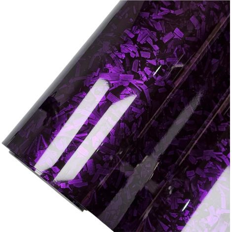 1 Film Vinyle Carbone Forgé 30x150CM, Autocollant Imperméable Sans Bulles, Décoration Auto Moto Vélo Violet (1/5)