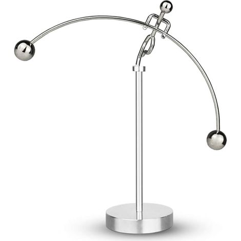 Balance d'haltérophile en acier, objet décoratif éducatif sur le thème de la physique, idéal pour la maison ou le bureau. (1/5)