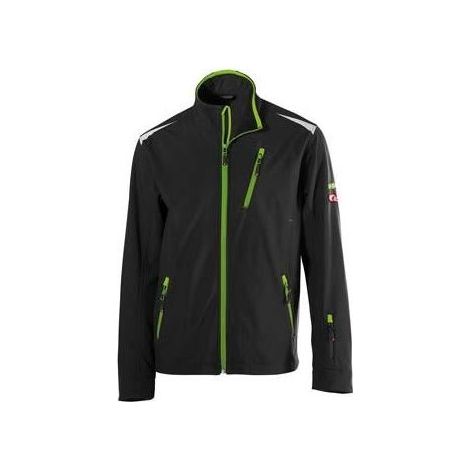Fortis Softshelljacke Herren PERFORMANCE 24 Gr. XL schwarz/grün (1/4)