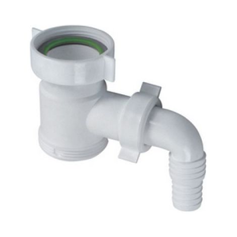 ATTACCO LAVATRICE SOTTOPILETTA CON DEFLETTORE ANTIRIFLUSSO 1&quot 1/2