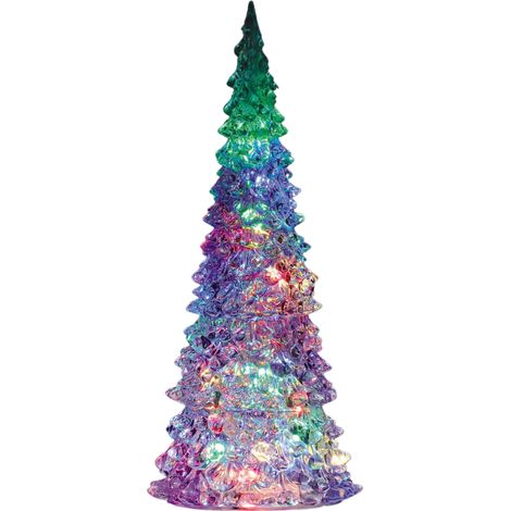 Lemax Crystal Lighted Tree, 4 Color Changeable & Color Transformation, XL94510 villaggio di natale (1/3)