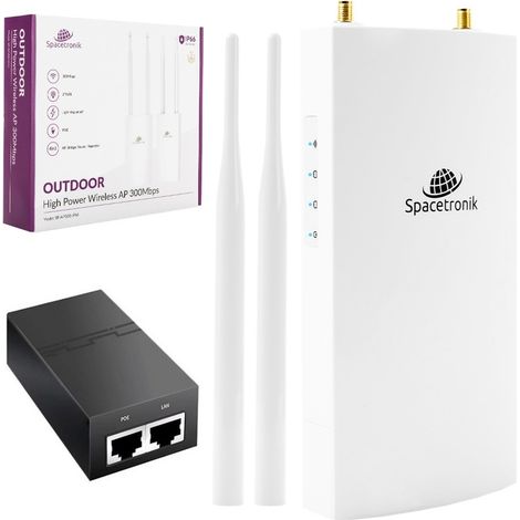 Access Point per esterni 300Mbps IP66 PoE 4 in 1 Spacetronik (1/5)