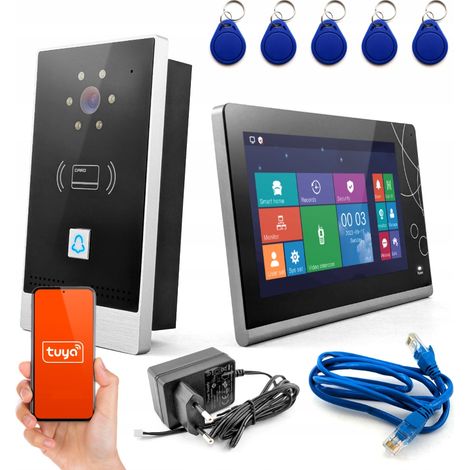 Video-Türsprechanlage mit LCD-Bildschirm, WLAN-Türsprechanlage, Tuya RJ-45 IP-Kameras (Nein/Negativ) (1/5)