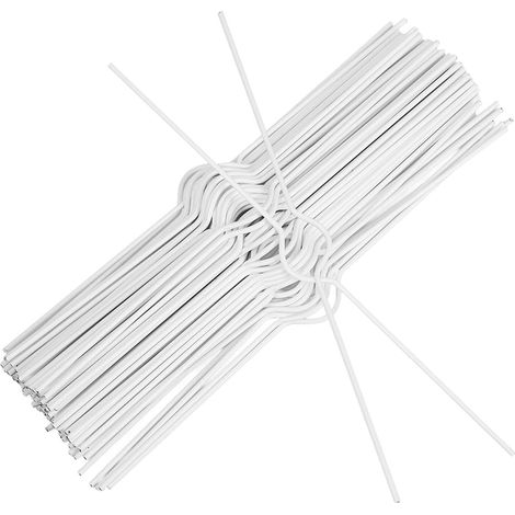Lot de 100 Crochets Métalliques Suspendre 35 Cm pour Calendrier Mural, Reliure Double Spirale, Matériel Suspendre pour Cadres Photo et Affiches, Fil Métallique Blanc, Usage (1/5)