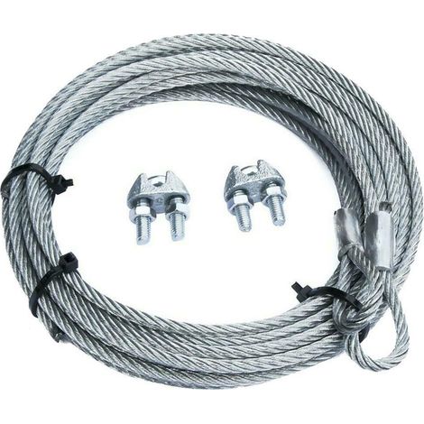 FUNE ACCIAIO ZINCATO PRETAGLIATA GANCIO ASOLA mm 4 x 3,5 mt