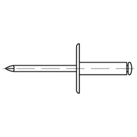 Blindniete Stahl verzinkt Flachkopf K 16 4,8 x 10,3 S 250 Stk